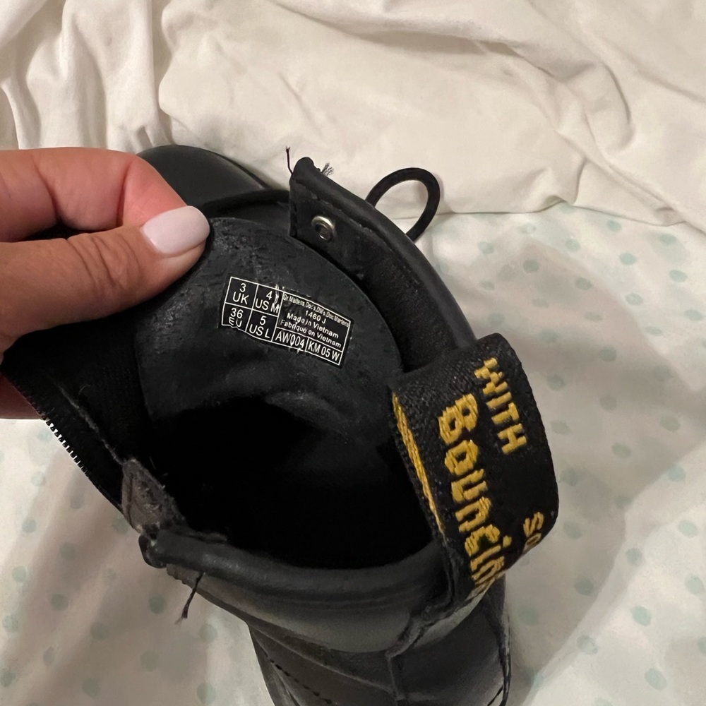 Dr. Martens Black Boots with Yellow Accents
